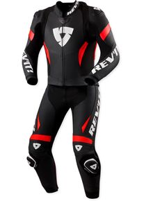 Revit Argon 3, leather suit 2pcs. perforated , color: Black/Neon-Red , size: 54