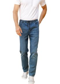 Catamaran Panske Pohodln&eacute; dž&iacute;ny se stahovac&iacute; &scaron;ňůrkou bělen&aacute; modr&aacute; ,velikost 54