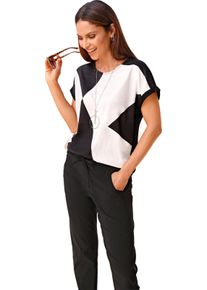 Damske Tričko s potiskem a &scaron;irok&yacute;mi pruhy čern&aacute;-&scaron;ampaňsk&aacute;-potisk ,velikost 54