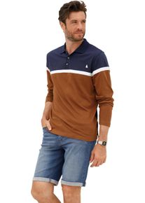 Catamaran Panske Poloko&scaron;ile s dlouh&yacute;m ruk&aacute;vem se &scaron;irok&yacute;mi barevn&yacute;mi pruhy n&aacute;mořnick&aacute; modr&aacute;-koňakov&aacute; ,velikost 64/66