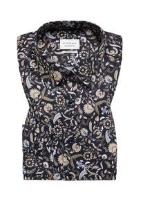 Velk&eacute; Velikosti - Eterna - Nežehliv&aacute; bavlněn&aacute; ko&scaron;ile s květinov&yacute;m potiskem, střih Comfort Fit - 48 - N&aacute;mořnick&aacute; Modr&aacute;