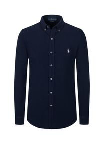 Velk&eacute; Velikosti - Polo Ralph Lauren - Federlehk&eacute; s&iacute;ťovan&eacute; tričko s v&yacute;&scaron;ivkou hr&aacute;če p&oacute;la - 5XL - N&aacute;mořnick&aacute; Modr&aacute;