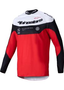 Alpinestars Pro-Dura, jersey , color: Black/Light Red/White , size: M