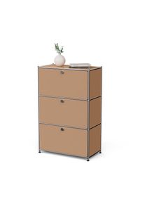 Tchibo - Kovov&aacute; komoda &raquo;Cn3&laquo; se 3 v&yacute;klopn&yacute;mi dv&iacute;řky - barva: hněd&aacute;