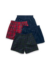 Tchibo - Flanelov&eacute; boxerky - pro muže - vel. L/6 - barva: modr&aacute;/kostkovan&yacute;