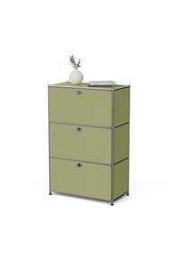 Tchibo - Kovov&aacute; komoda &raquo;Cn3&laquo; se 3 v&yacute;klopn&yacute;mi dv&iacute;řky - barva: zelen&aacute;