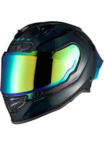 Nexx X.R3R Carbon Hadal, full face helmet , color: Black/Blue/Turquoise , size: L