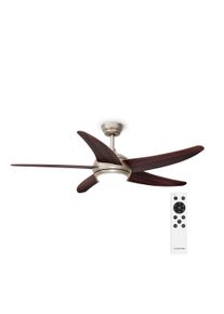 Klarstein Bolero stropn&iacute; ventil&aacute;tor se světlem | 132 cm | 35 W | Tich&yacute; provoz | Dřevo