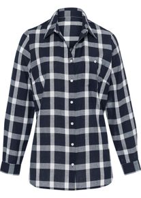 Damske Dlouh&aacute; halenka se zaoblen&yacute;m doln&iacute;m lemem n&aacute;mořnick&aacute;-ecru-kostka ,velikost 56