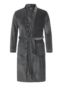 Caw&ouml; Velk&eacute; Velikosti - Caw&ouml; - Župan z bavlněn&eacute;ho vaflov&eacute;ho pik&eacute; - 74 - Antracit