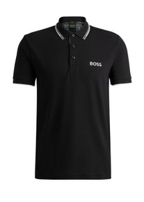 Velk&eacute; Velikosti - BOSS Green - Poloko&scaron;ile z měkk&eacute;ho funkčn&iacute;ho materi&aacute;lu s 4-Way-Stretch, Regular Fit - 4XL - Čern&aacute;