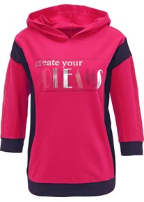 Damske Mikina se zlat&yacute;m foliov&yacute;m potiskem pink-n&aacute;mořnick&aacute; modr&aacute; ,velikost 52