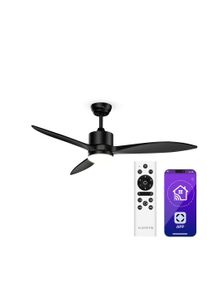 Klarstein SkyBreeze inteligentn&iacute; stropn&iacute; ventil&aacute;tor se světlem | 132 cm | 27 W | Tich&yacute; | LED | Dřevo