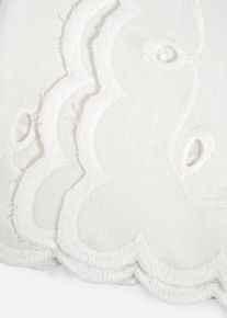 L&aacute;tkov&eacute; ubrousky z organick&eacute; bavlny s v&yacute;&scaron;ivkou (2 ks v balen&iacute;) | B&iacute;l&aacute; | Vel. 40x40 cm | 100% bavlna| bonprix