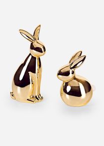 Dekorativn&iacute; figurky: zaj&iacute;čci (2d&iacute;ln&aacute; sada) | zlat&aacute; | Vel. Onesize | bonprix