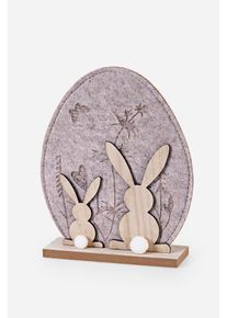 Dekorativn&iacute; předmět: vejce se zaj&iacute;čky | &Scaron;ed&aacute; | Vel. 20x16,5 cm | bonprix