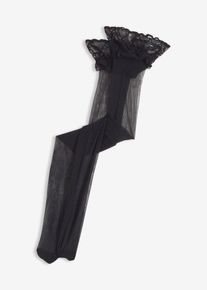 Samodrž&iacute;c&iacute; punčochy s krajkou 20 DEN | Čern&aacute; | Vel. 44/46 (L) | bonprix