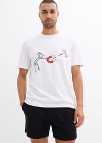 Kr&aacute;tk&eacute; pyžamo z měkk&eacute; bavlny | B&iacute;l&aacute; | Vel. 52/54 (L) | bonprix