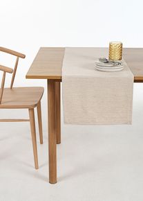 Běhoun na stůl tkan&yacute; z organick&eacute; bavlny | B&eacute;žov&aacute; | Vel. 30x180 cm | 100% bavlna| bonprix