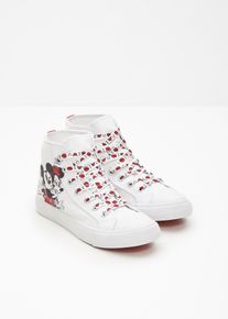 Kotn&iacute;kov&eacute; tenisky Disney Mickey Mouse z bavlněn&eacute;ho pl&aacute;tna | B&iacute;l&aacute; | Vel. 40 | bonprix