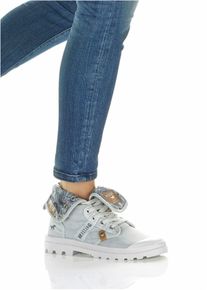Kotn&iacute;kov&eacute; tenisky značky Mustang z bavlněn&eacute;ho pl&aacute;tna | &Scaron;ed&aacute; | Vel. 38 | bonprix