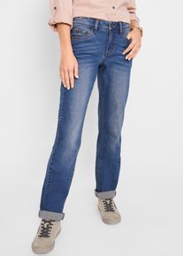 Strečov&eacute; Straight dž&iacute;ny Mid Waist | Modr&aacute; | Vel. 42 | bonprix