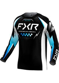 FXR Clutch Pro MX Black, jersey , color: Black/Blue/White , size: M