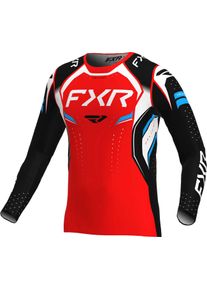 FXR Helium Edge MX Torrid, jersey , color: Red/Black/White/Turquoise , size: L