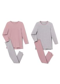 Tchibo - Dětsk&aacute; pyžama - d&aacute;msk&eacute; - vel. 122/128 - barva: b&iacute;l&aacute;/s proužky