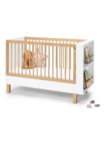 Tchibo - Dětsk&aacute; post&yacute;lka &raquo;Leira&laquo; s integrovan&yacute;m reg&aacute;lem na knihy - barva: b&iacute;l&aacute;