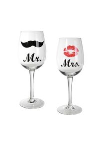 Sklenice na v&iacute;no Mr a Mrs