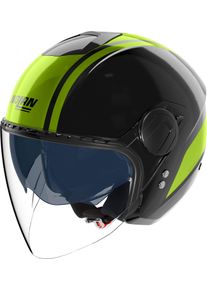 Nolan N20-2 Visor Dolce Vita 352, open face helmet , color: Black/Light Green , size: M
