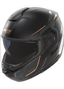 Nolan N90-3 Sincrono 351, flip up helmet , color: Matt Black/Dark Grey/Gold , size: L