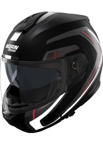 Nolan N100-6 Radiante 357, flip up helmet , color: Matt Black/Dark Grey/Silver/Red , size: S