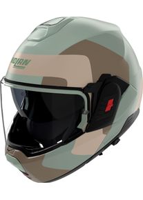 Nolan N120-1 Omocromo 352, modular helmet , color: Matt Green/Brown/Beige , size: XXS