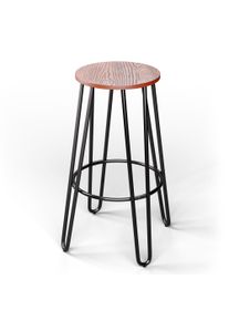 Blumfeldt Židle Bistro Hamilton 1 ks &Oslash;33cm Dřevěn&yacute; ocelov&yacute; r&aacute;m