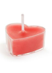 partydeco Sv��ky ve tvaru srdce 4 cm, �erven� 10ks