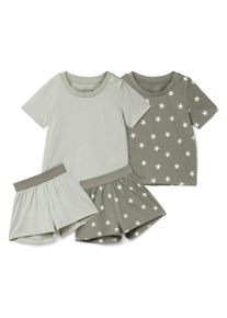 Tchibo - Kr&aacute;tk&aacute; dětsk&aacute; pyžama - p&aacute;nsk&eacute; - vel. 122/128 - barva: b&iacute;l&aacute;/s potiskem