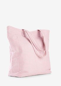 Velk&aacute; pl&aacute;těn&aacute; ta&scaron;ka s nati&scaron;těn&yacute;m k&aacute;rem vichy | Růžov&aacute; | Vel. Onesize | bonprix