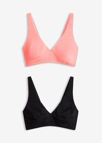 Braletka bez kostic z bavlny (2 ks v balen&iacute;) | Pink | Vel. 85B | bonprix