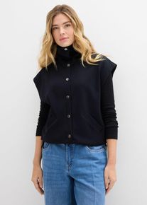 Vesta z pohodln&eacute;ho materi&aacute;lu scuba | Čern&aacute; | Vel. 52/54 (XXL) | visk&oacute;za| bonprix