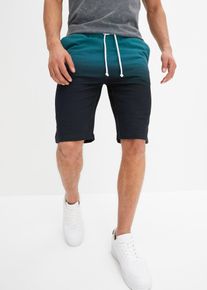 Tepl&aacute;kov&eacute; bermudy s barevn&yacute;m přechodem | Petrolejov&aacute; | Vel. 68/70 (4XL) | 100% bavlna| bonprix