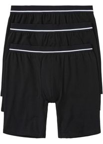 Dlouh&eacute; přil&eacute;hav&eacute; boxerky (3 ks v balen&iacute;) | Čern&aacute; | Vel. 8 (XXL) | bonprix
