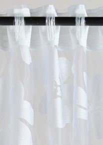 Vypalovan&aacute; z&aacute;clona (1 ks v balen&iacute;) | B&iacute;l&aacute; | Vel. 145x140 cm | bonprix