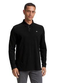 Triko polo s dlouh&yacute;m ruk&aacute;vem značka Tom Tailor | Čern&aacute; | Vel. 64/66 (3XL) | 100% bavlna| bonprix