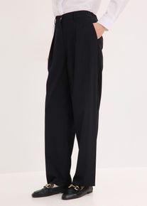 Kalhoty Barrel Fit se sklady v pase | Čern&aacute; | Vel. 36 | bonprix