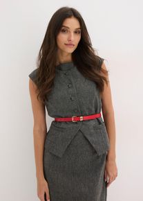 P&aacute;sek s lesklou sponou (2 ks v balen&iacute;) | Červen&aacute; | Vel. 90 | bonprix