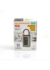 PLATINET Kompresor 10 bar s powerbankou 4000mAh a sv&iacute;tilnou ( mini el pumpa na kolo - auto)