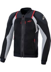 Alpinestars Troop-Air Pro, textile jacket , color: Black/Light Grey/Light Red , size: S