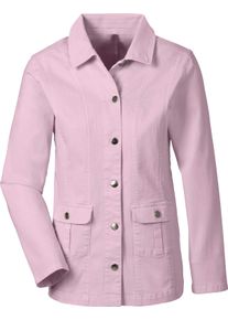 Damske Dž&iacute;nov&aacute; bunda s pod&iacute;lem strece růžov&aacute; ,velikost 38